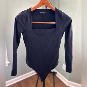 Abercrombie & Fitch Black Square Neck Bodysuit